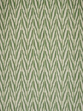 Helene Blanche Painted Ikat, Green Earth Tyg
