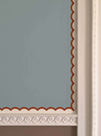 Ottoline Scalloped Border, Brown Bård