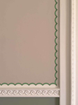 Ottoline Scalloped Border, Green Bård