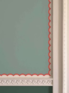 Ottoline Scalloped Border, Coral Bård