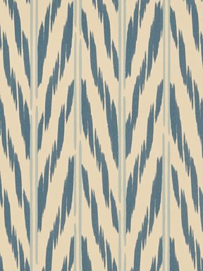 Helene Blanche Painted Ikat, Azurite Tapet