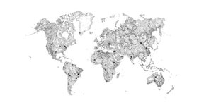 Sandberg World map, Black Tapet