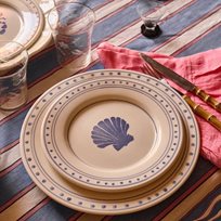Övriga designers Cottage Flirt Yarn dyed stripe Tablecloth Blue 180x250 Inredningsdetaljer