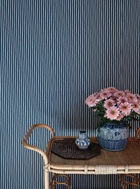 Helene Blanche Painted stripe Indigo Tapet