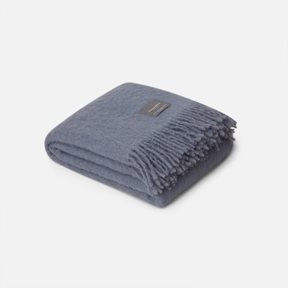 Stackelbergs Mohairpläd, Pilaster Blue Pläd