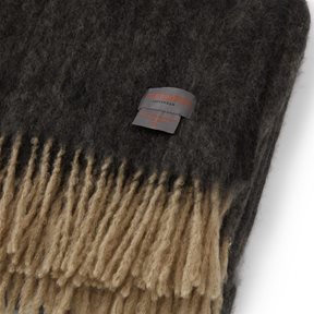 Stackelbergs Mohairpläd, Sand & Black Melange Pläd