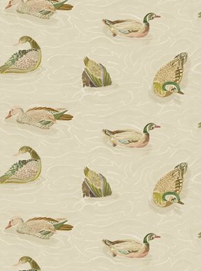 Mulberry Duck Pond, Emerald/Stone Tapet