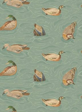 Mulberry Duck Pond, Teal Tapet