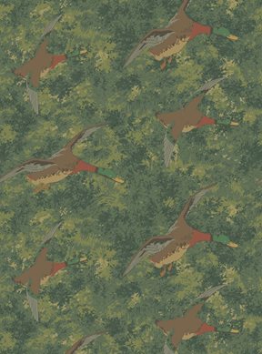 Mulberry Forest Ducks, Emerald Tapet