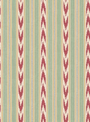 Mulberry Newport Stripe, Red/Green Tapet