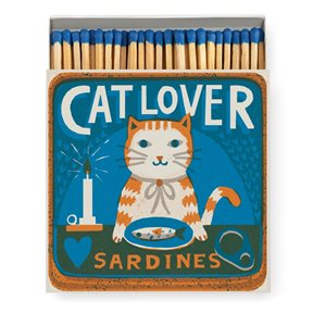 Cat Lover Sardines Matches by The Printed Peanut Tändsticksask