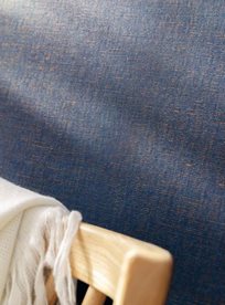 Casadeco Uni Metallise/Irise, Bleu Jean Cuivre Tapet