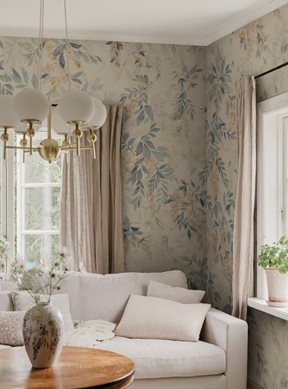 Sandberg Lovisa Mural, Blue Tapet