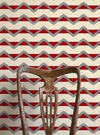 Ottoline Moroccan Stripe, Red Tapet