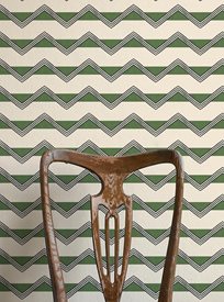 Ottoline Moroccan Stripe, Green Tapet