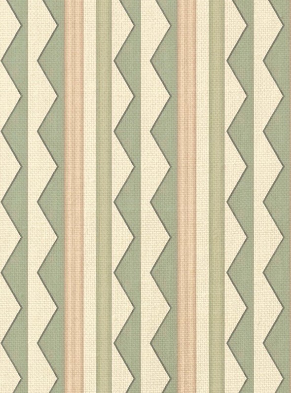 Ottoline Bloomsbury Stripes, Soft Sage Tyg