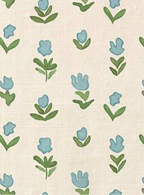 Ottoline Little Wild Tulips, Light Blue Tyg