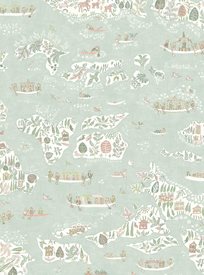Lewis & Wood Regatta, Pistachio Rose Tyg