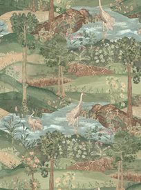 GP & J Baker Palace Tapestry Royal Green Tapet