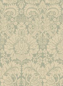 GP & J Baker Queen's Damask Aquamarine Tapet