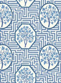 GP & J Baker Royal Maze Royal Blue Tapet