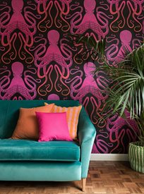 MissPrint Ombre Octopus Pink/Orange Tapet