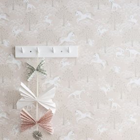Littlephant Fairytale Fox Dusty Pink Tapet