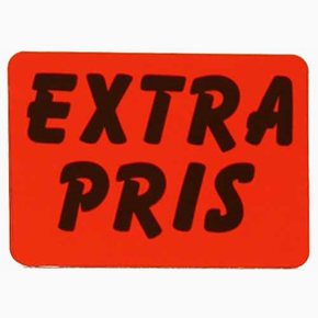 Infoetiketter, Extrapris röd 23x36 mm