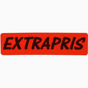 Infoetiketter, Extrapris röd 20x75 mm