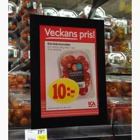 Skyltficka, fönster, kyl/frys A6-A3  Självhäftande 2-p