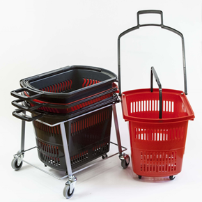 Kundkorg på hjul, 12-pack, 45 L