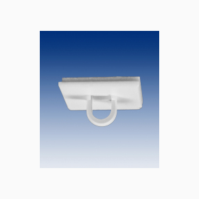 Mobilfäste, 20x20mm, vit - plast, 50-pack