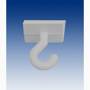 Takkrok vit, 25x25mm - plast, 50-pack