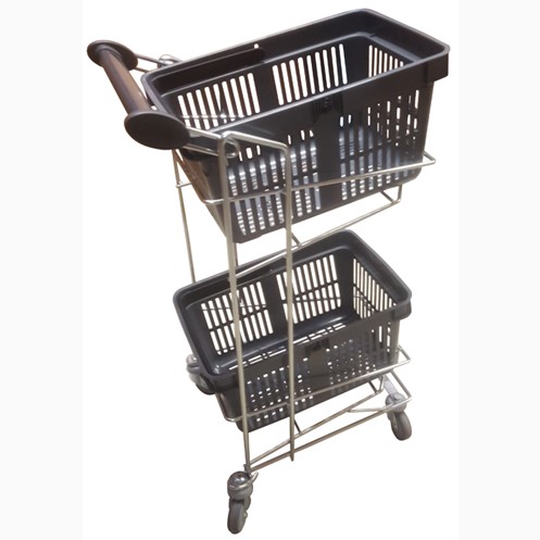 Kundkorgsvagn för 2 korgar