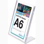 Akrylställ, Menyhållare A6, A-ställ S, 3-p