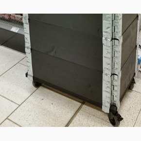Bottenplatta inkl 4 st hjul,  40x60 svart