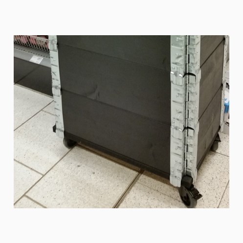 Bottenplatta inkl 4 st hjul,  40x60 svart