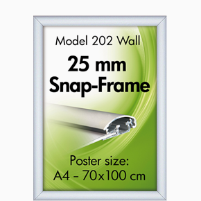 Snäppram/(Inomhus) 25 mm, Mod202, ALU