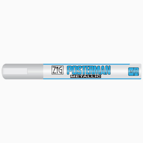 Posterman 2 mm, silver, 12-pack