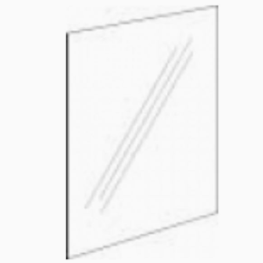 Frontplast standard 200x91, Glasklar 0,8 mm pet