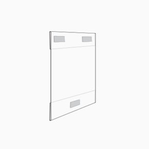 Plastficka med magnet, H99xL210mm, 10-p