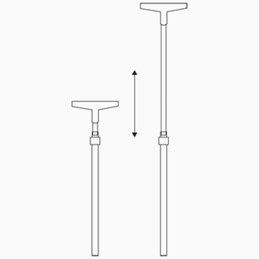 Teleskoprör 30/60 cm, aluminium, 10-pack
