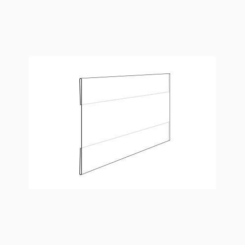Plastficka, hyllkantlist, 10-pack