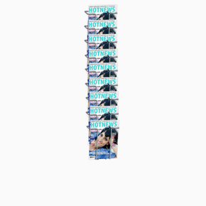 Wall 9 Brochure holder 9xA5 silver