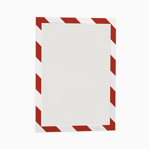 Självhäftande magnetram, röd/vit A4, 2-pack