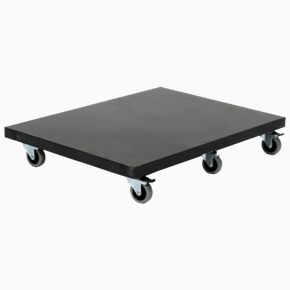 Bottenplatta inkl 6 st hjul,  80x120 cm, svart
