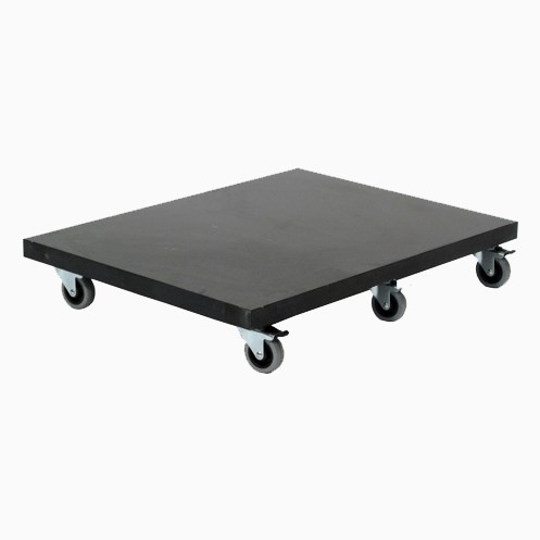 Bottenplatta inkl 6 st hjul,  80x120 cm, svart