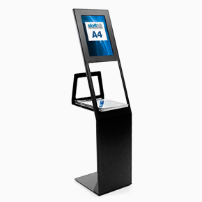 Katalogställ A4 med infoskylt