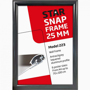 Snäppram/Snap-framewall, Antracitgrå