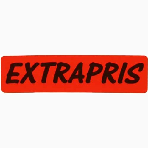 Infoetiketter, Extrapris röd 20x75 mm